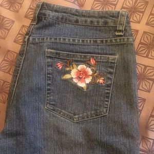 Ruff Hewn floral patch jeans